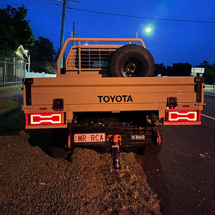 Smoked Tail Lights - Genuine Toyota Tray and Tub (Pair)